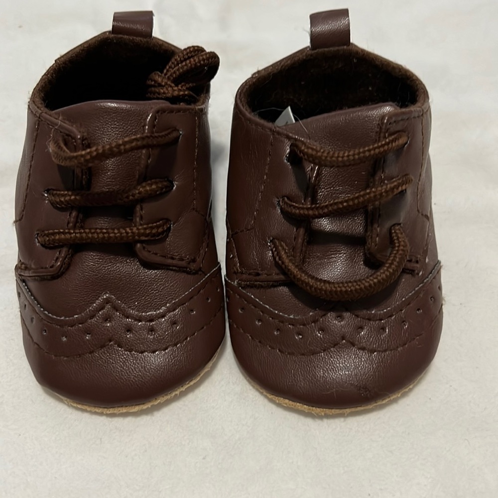 Infant boy dress shoes, brown size 0-6 months
